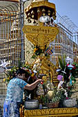 Yangon Myanmar. Offers presented by worshippers at Botataung Paya. 